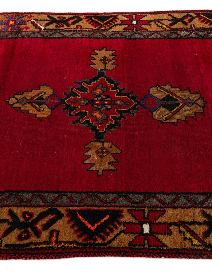 Detail image of 3' 7 x 12' Hand Knotted Anatolian Oriental Wool Runner Rug