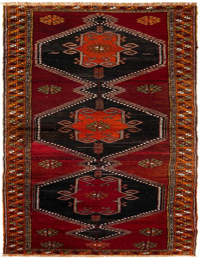 Detail image of 3' 10 x 12' 9 Hand Knotted Anatolian Wool Runner Rug