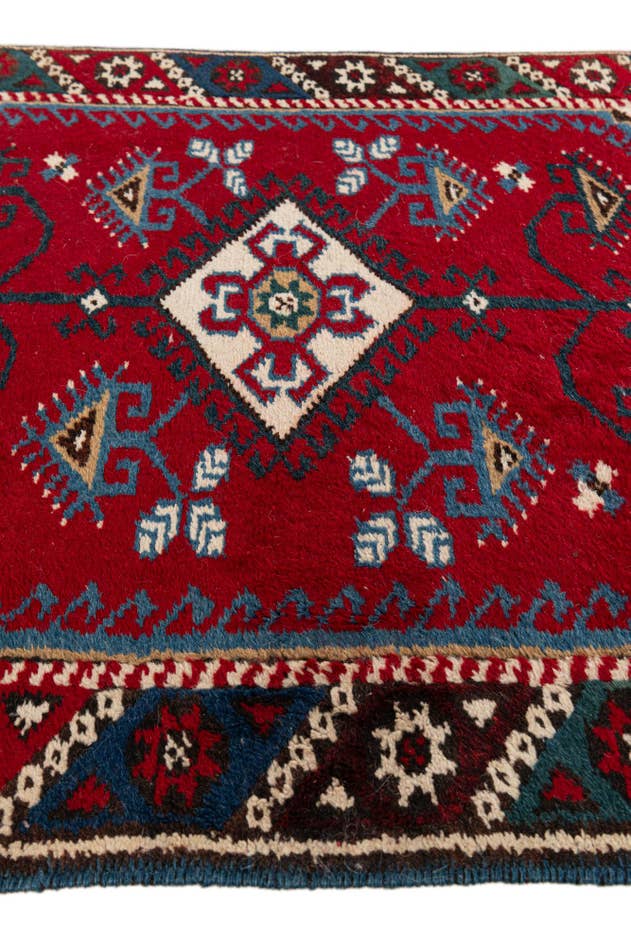 Detail image of 2' 5 x 4' Hand Knotted Anatolian Wool Runner Rug