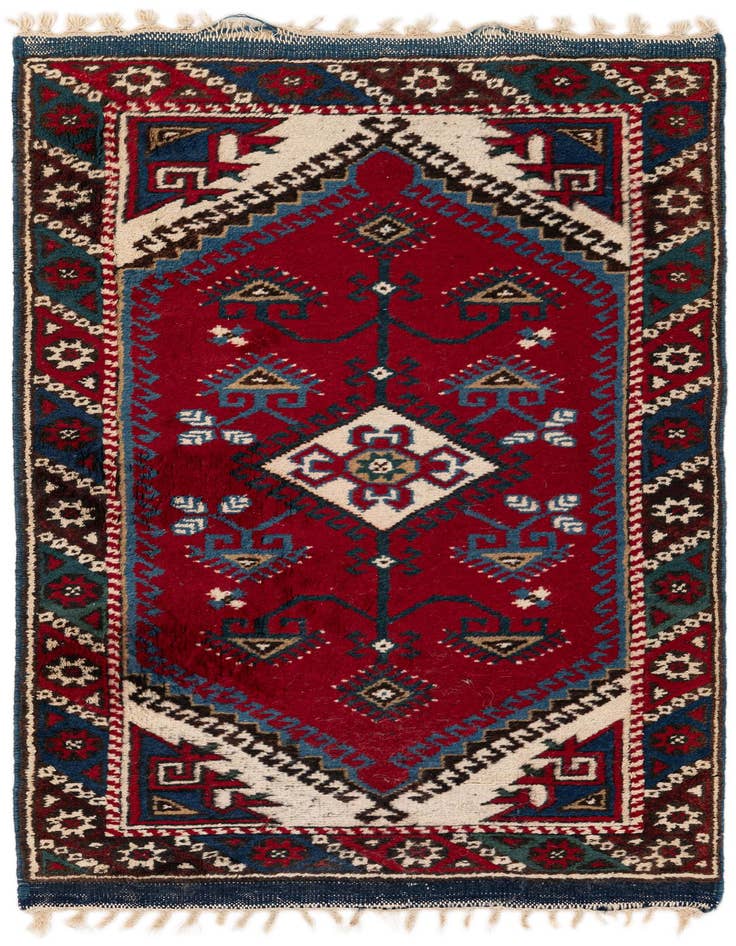 Detail image of 2' 5 x 4' Hand Knotted Anatolian Wool Runner Rug