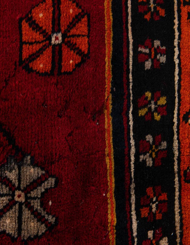 Detail image of 3' 9 x 6' 8 Hand Knotted Anatolian Wool Runner Rug