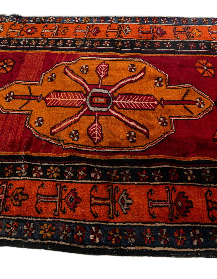 Detail image of 3' 9 x 6' 8 Hand Knotted Anatolian Wool Runner Rug