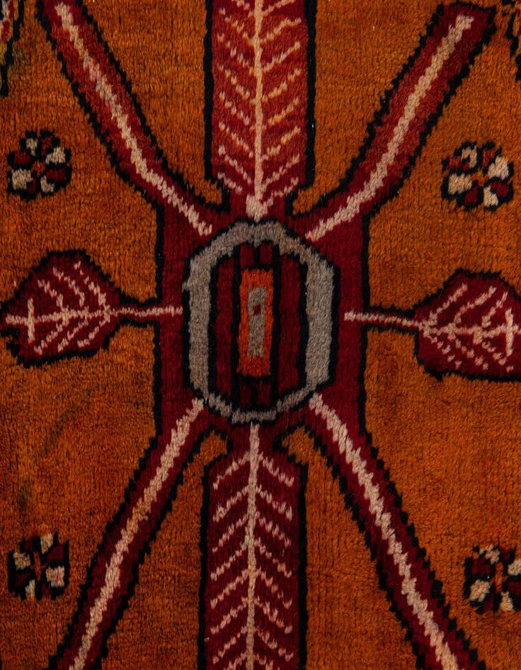 Detail image of 3' 9 x 6' 8 Hand Knotted Anatolian Wool Runner Rug