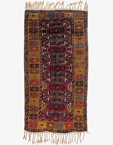 4' 7 x 8' 10 Hand Knotted Anatolian Wool Runner Rug
