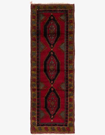 3' 9 x 11' 6 Hand Knotted Anatolian Wool Runner Rug