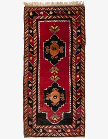 3' 3 x 7' Hand Knotted Anatolian Wool Runner Rug