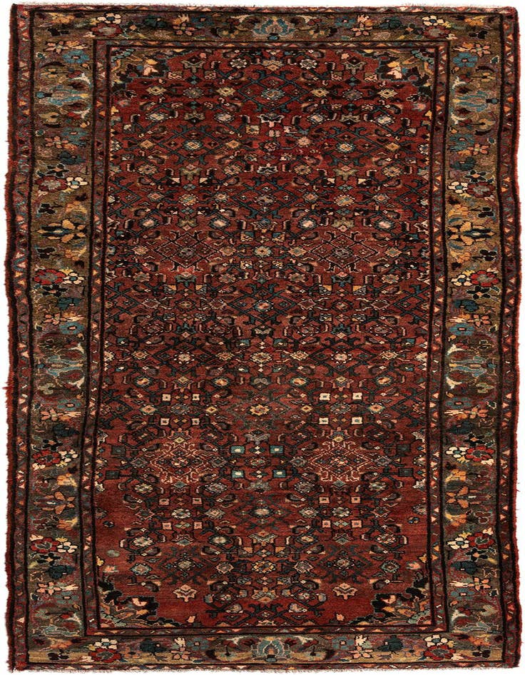 Detail image of 3' 8 x 10' Ardabil Wool Runner Rug