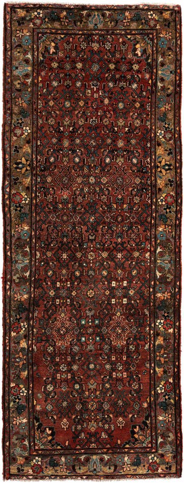 Detail image of 3' 8 x 10' Ardabil Wool Runner Rug