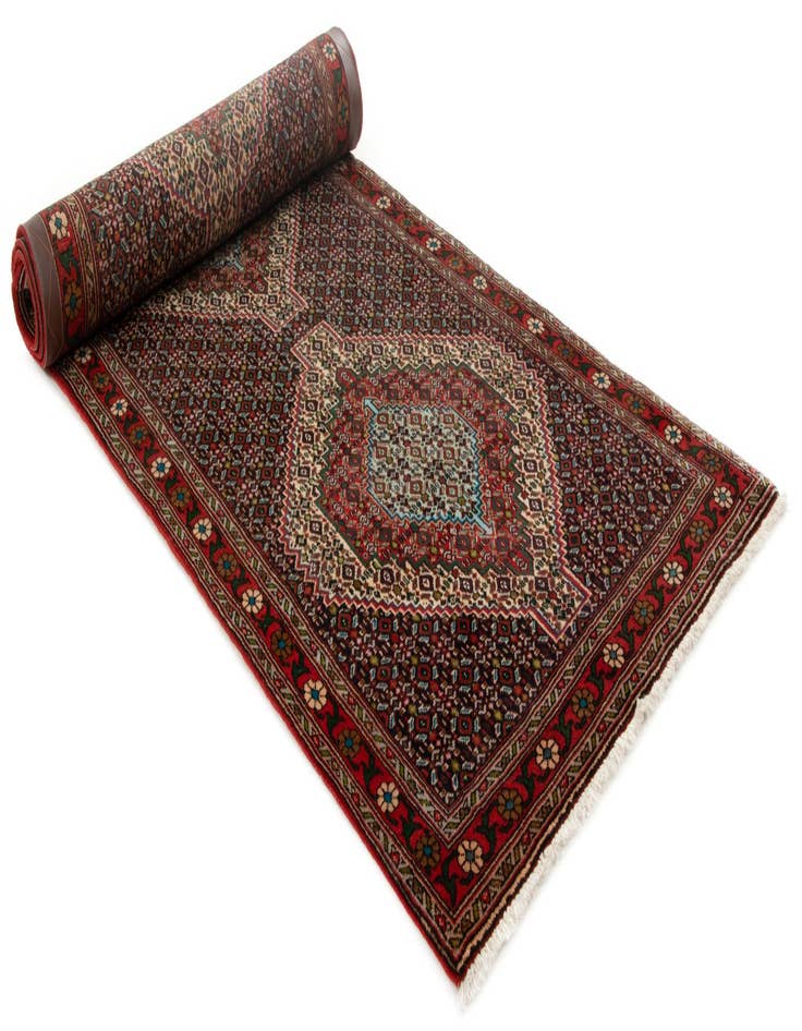 Detail image of 3' x 9' 6  Hand Knotted Ardabil Persian Wool Runner Rug