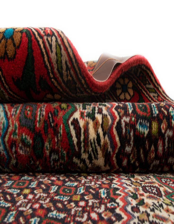 Detail image of 3' x 9' 6  Hand Knotted Ardabil Persian Wool Runner Rug