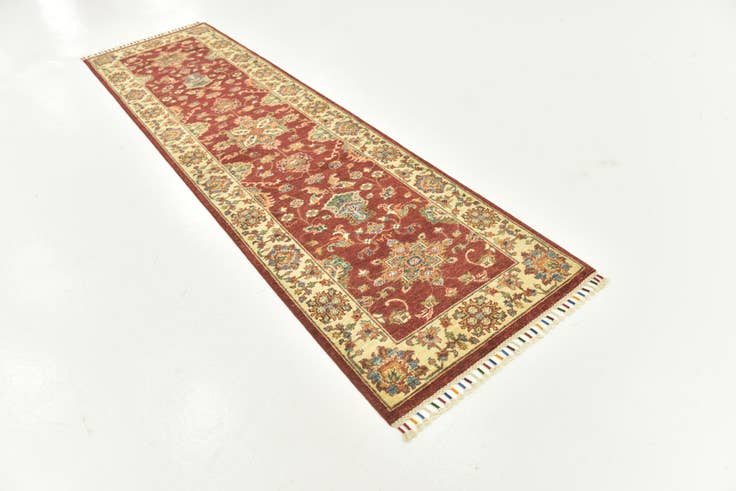 Detail image of 2' 8 x 9' 9 Hand Knotted Ariana Ziegler Runner Rug