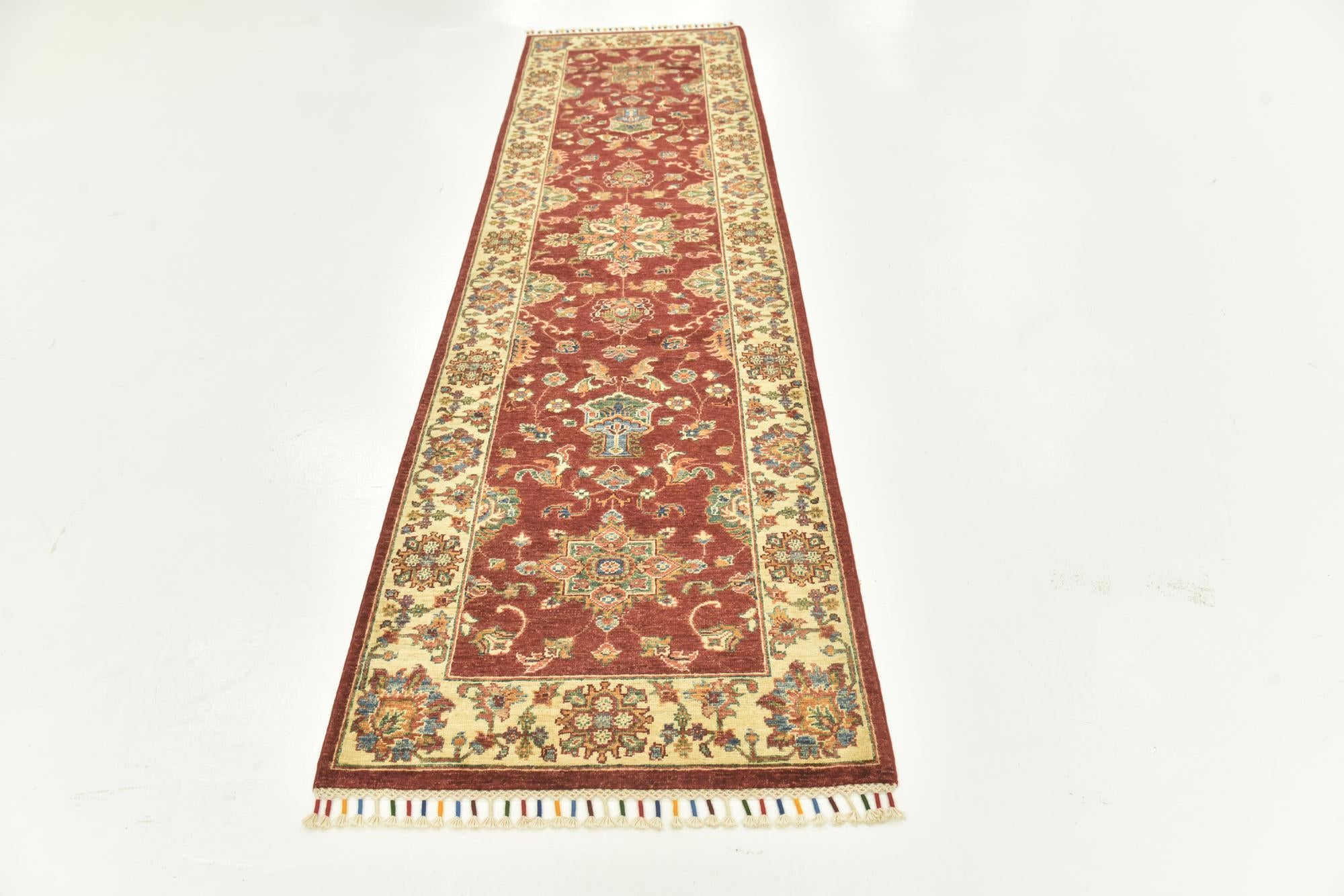 2' 8 x 9' 9 Hand Knotted Ariana Ziegler Runner Rug