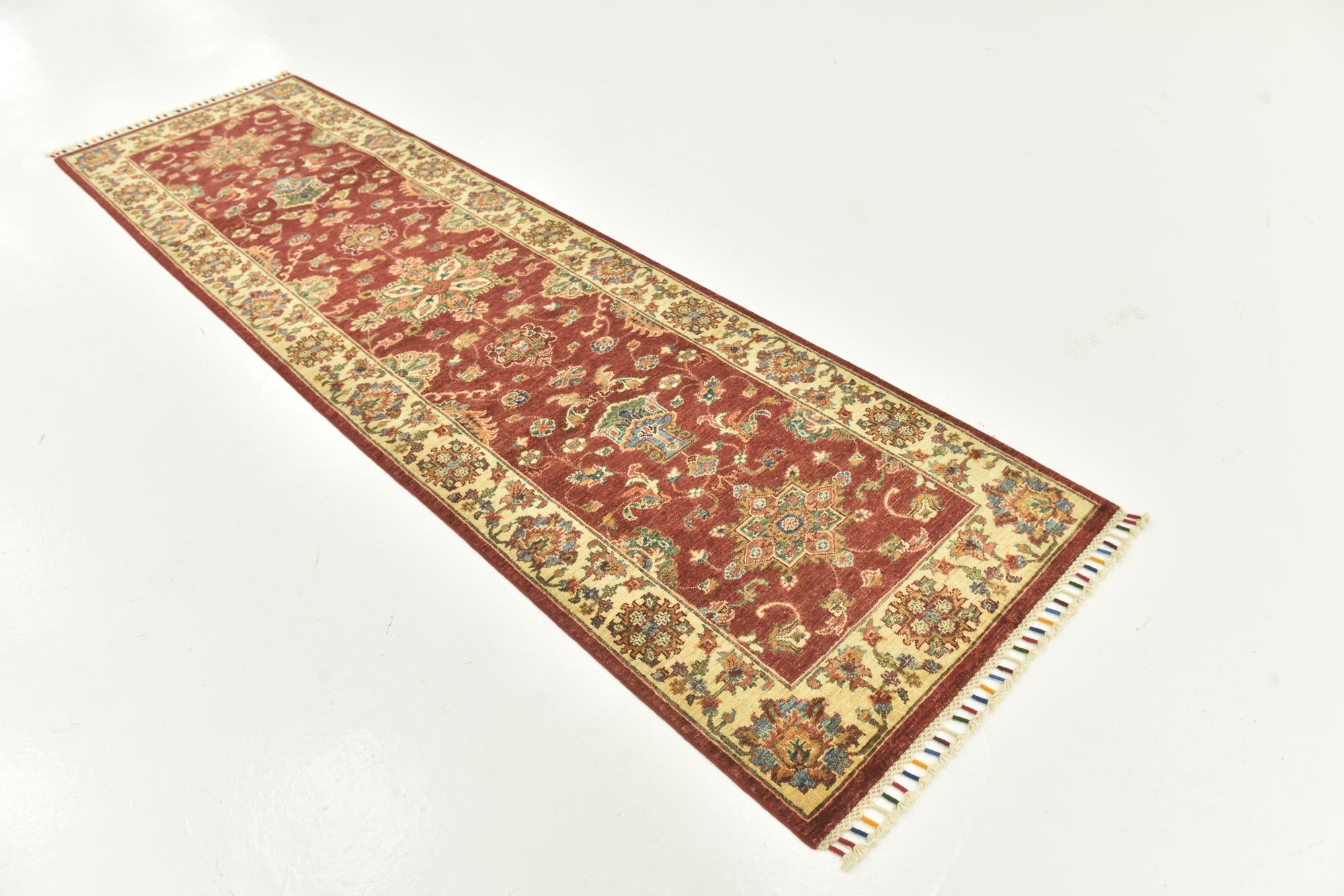 2' 7 x 9' 9 Hand Knotted Ariana Ziegler Runner Rug