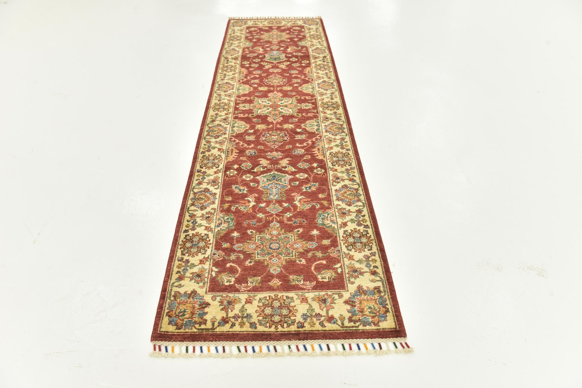 2' 7 x 9' 9 Hand Knotted Ariana Ziegler Runner Rug
