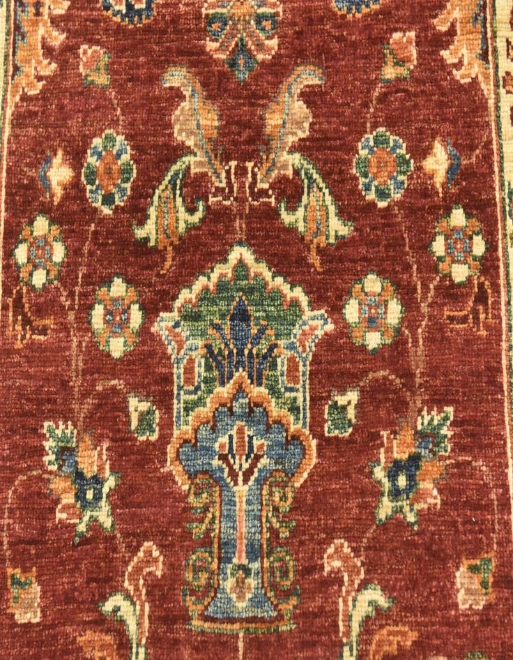 Detail image of 2' 7 x 9' 9  Hand Knotted Ariana Ziegler Runner Rug