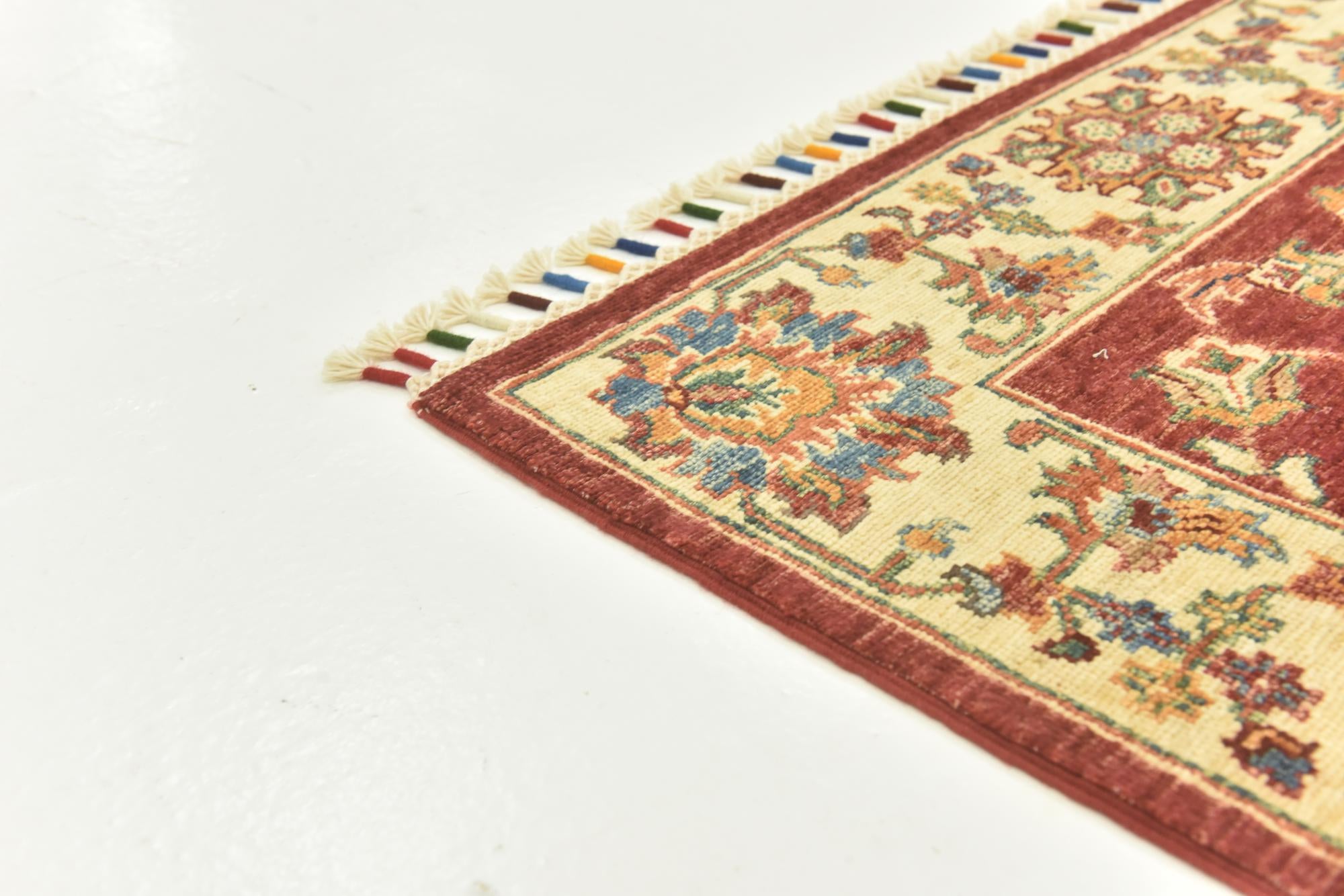 2' 7 x 9' 9 Hand Knotted Ariana Ziegler Runner Rug