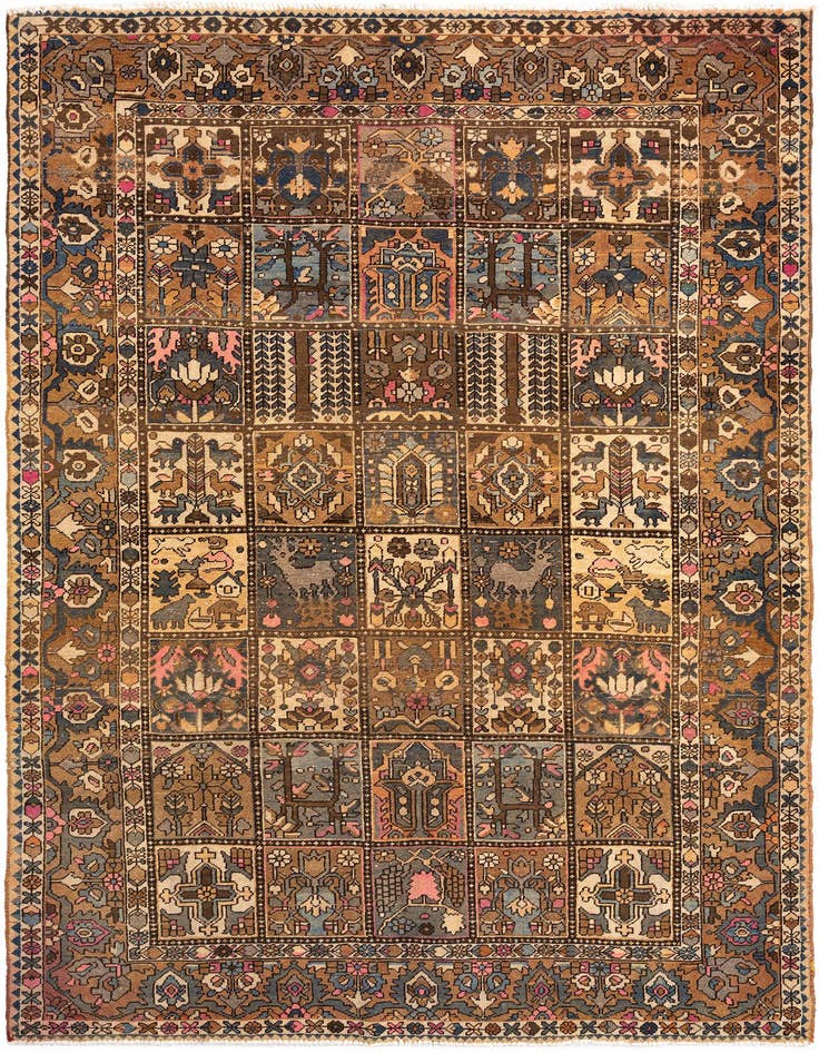 Detail image of 3' 8 x 10' 3 Bachtiar Wool Runner Rug