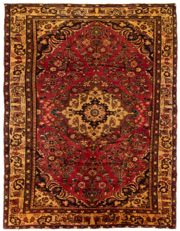 Detail image of 4' 9 x 9' 9 Hand Knotted Bachtiar Persian Wool Runner Rug
