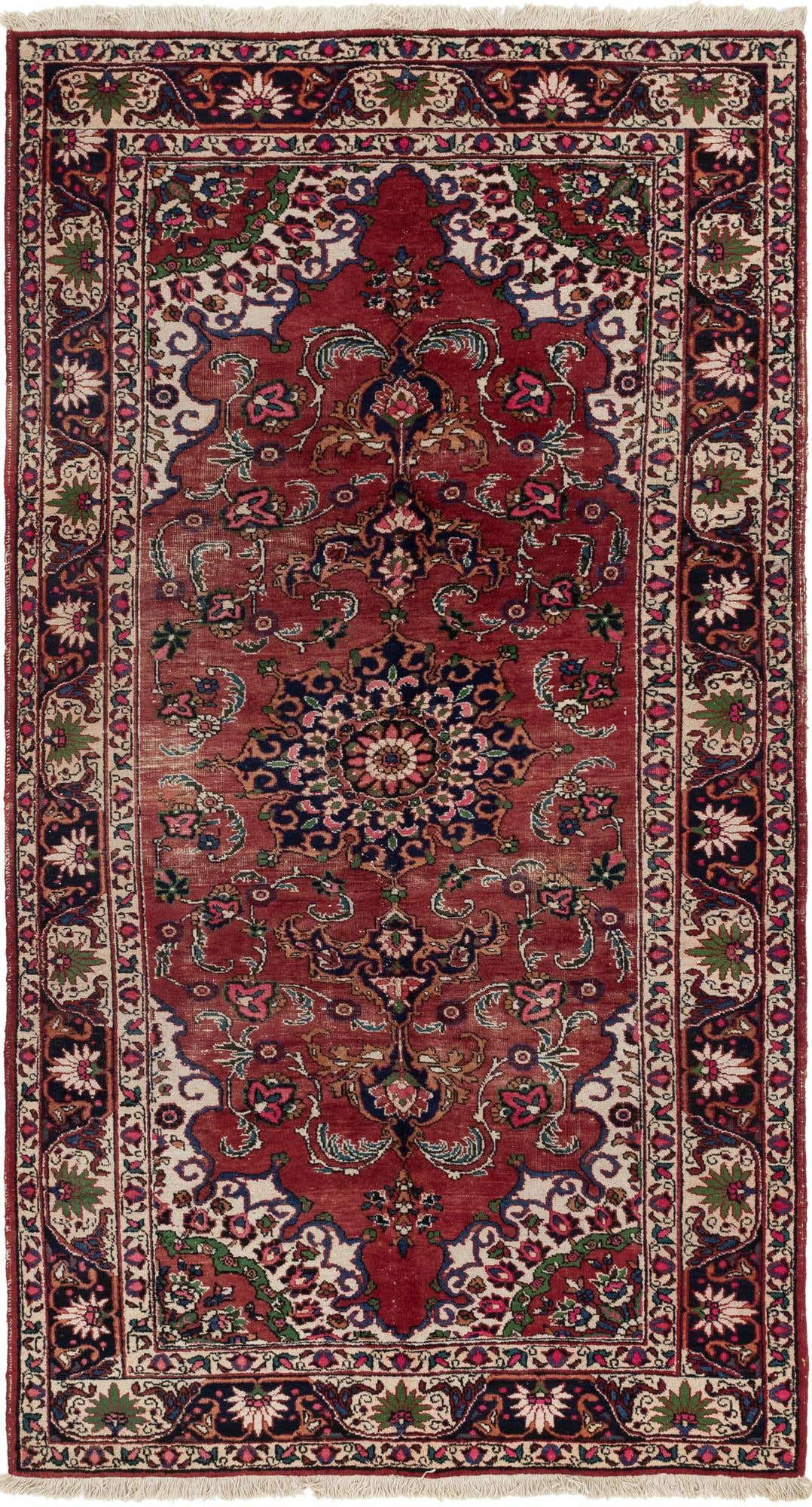5' 7 x 10' 3 Hand Knotted Bakhtiar Persian Wool Runner Rug