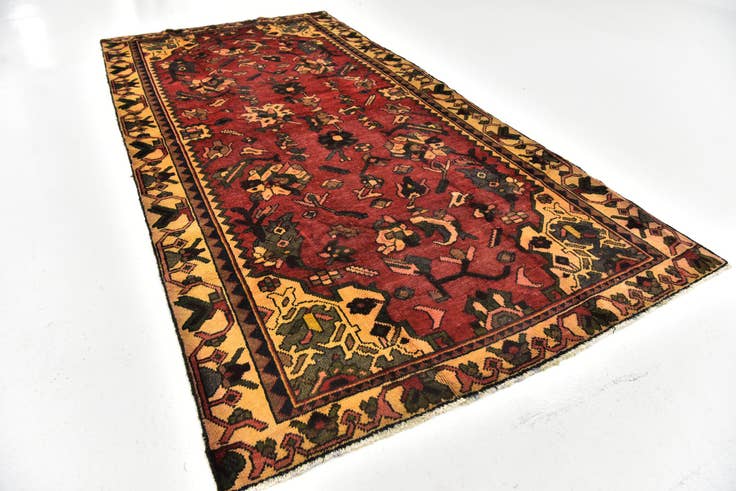 Detail image of 4' 8 x 9' 6 Hand Knotted Bakhtiar Persian Wool Runner Rug