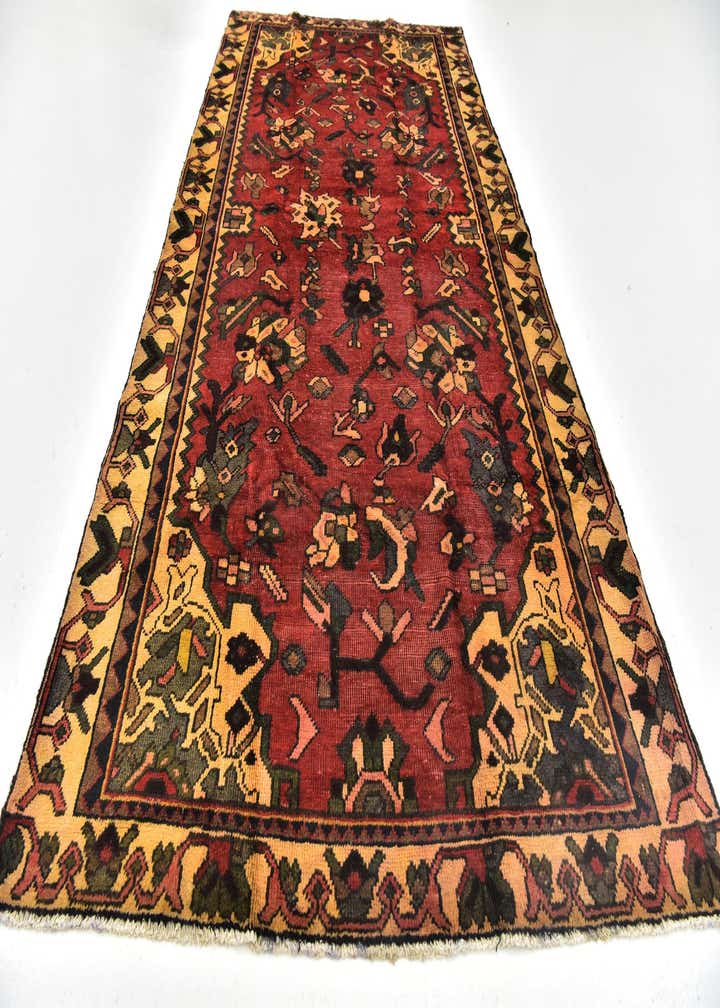 4' 8 x 9' 6 Hand Knotted Bakhtiar Persian Wool Runner Rug
