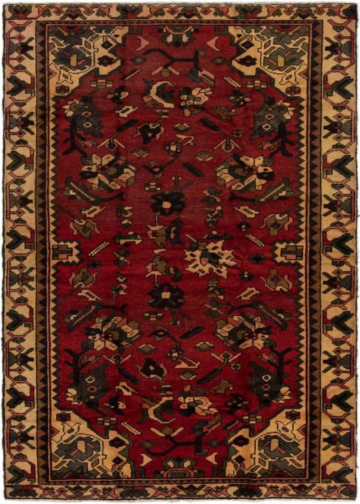 4' 8 x 9' 6 Hand Knotted Bakhtiar Persian Wool Runner Rug