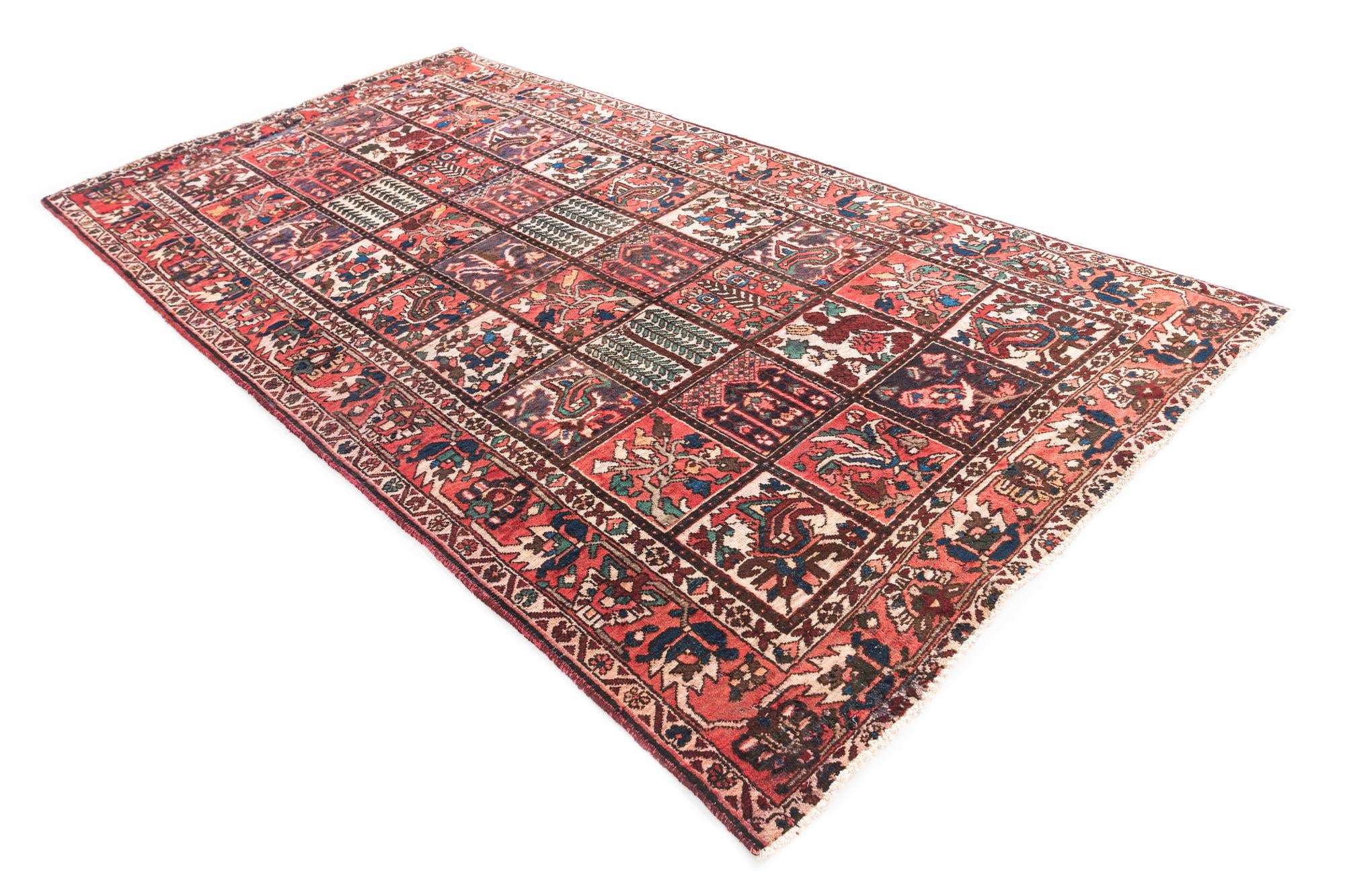 5' 3 x 10' 3 Hand Knotted Bakhtiar Persian Wool Runner Rug