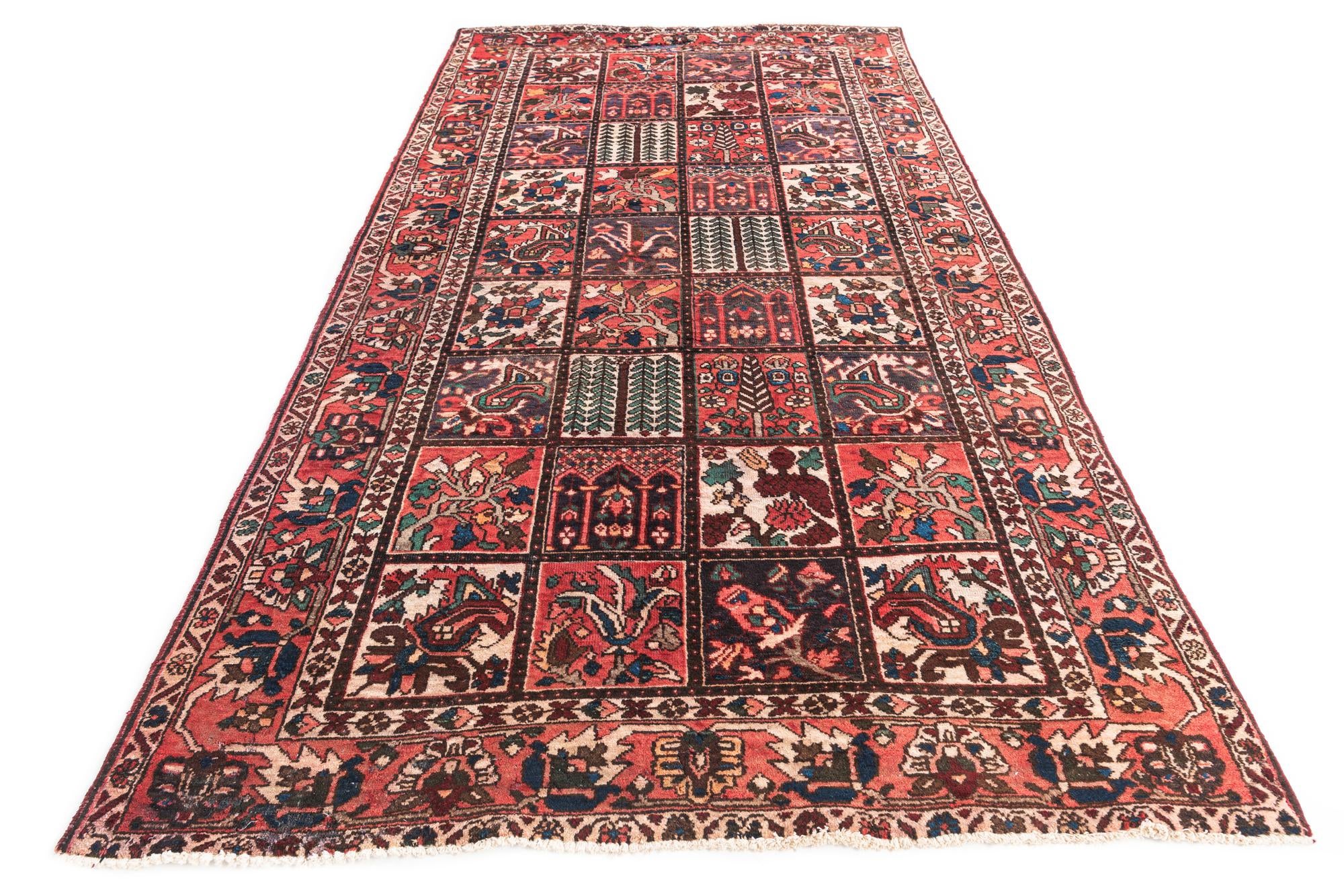 5' 3 x 10' 3 Hand Knotted Bakhtiar Persian Wool Runner Rug
