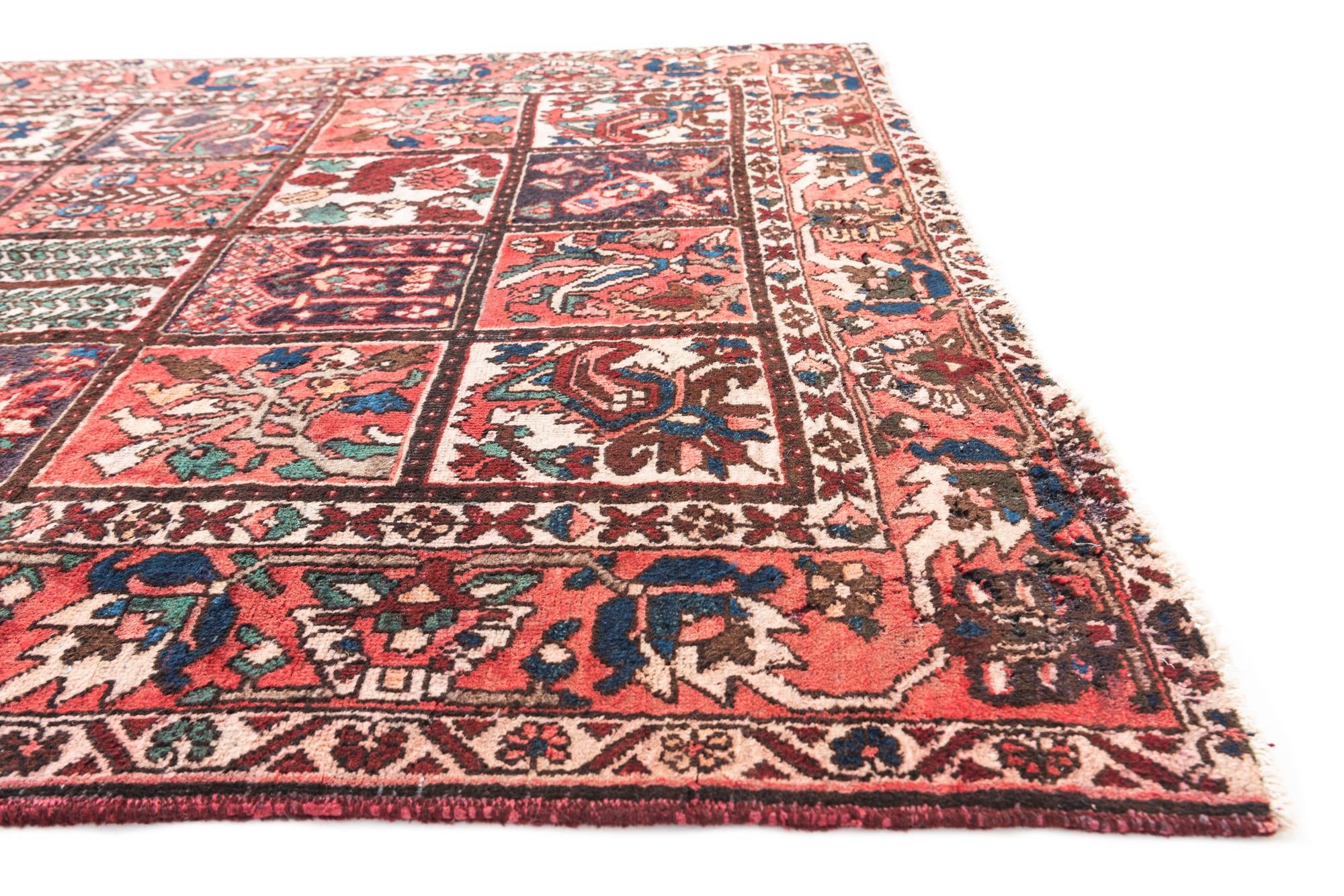 5' 3 x 10' 3 Hand Knotted Bakhtiar Persian Wool Runner Rug