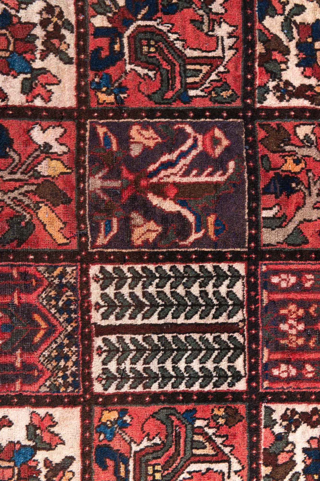 5' 3 x 10' 3 Hand Knotted Bakhtiar Persian Wool Runner Rug