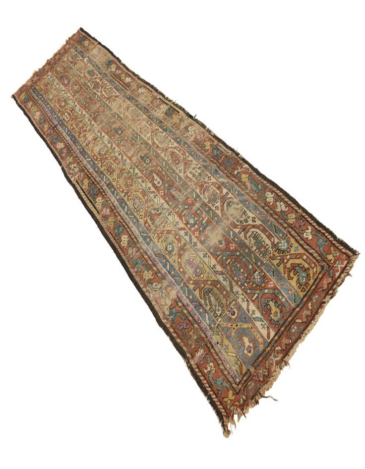 Detail image of 2' 2 x 9' 3  Hand Knotted Bakhtiar Persian Wool Runner Rug