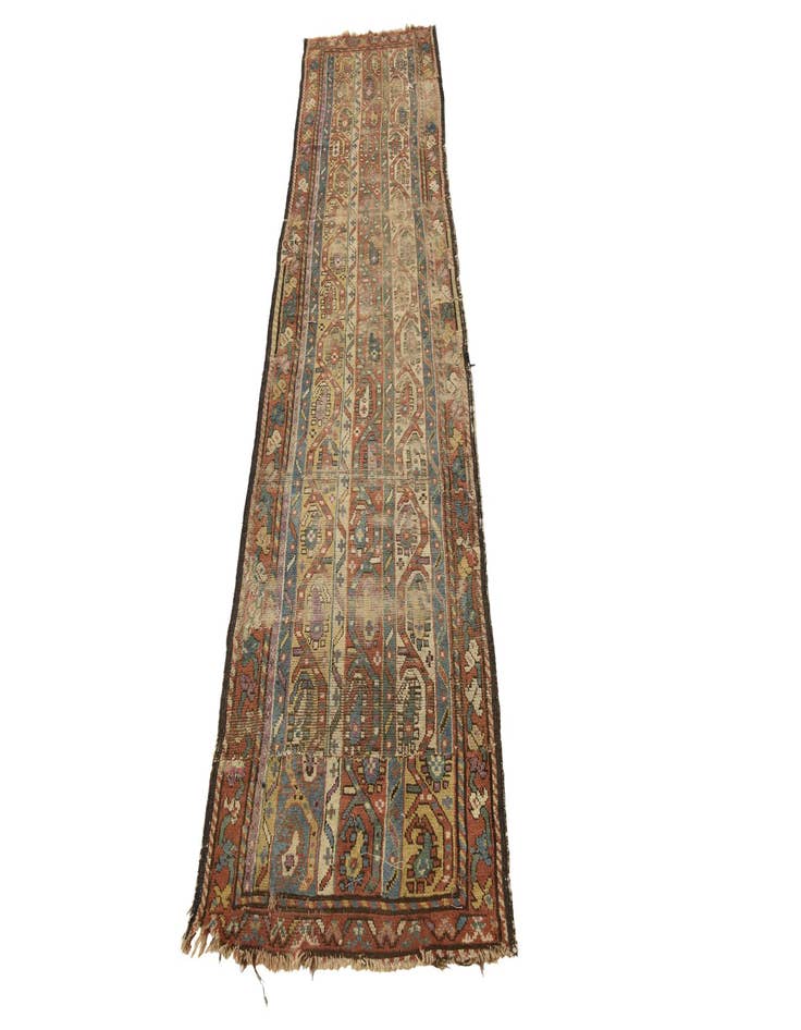 Detail image of 2' 2 x 9' 3  Hand Knotted Bakhtiar Persian Wool Runner Rug