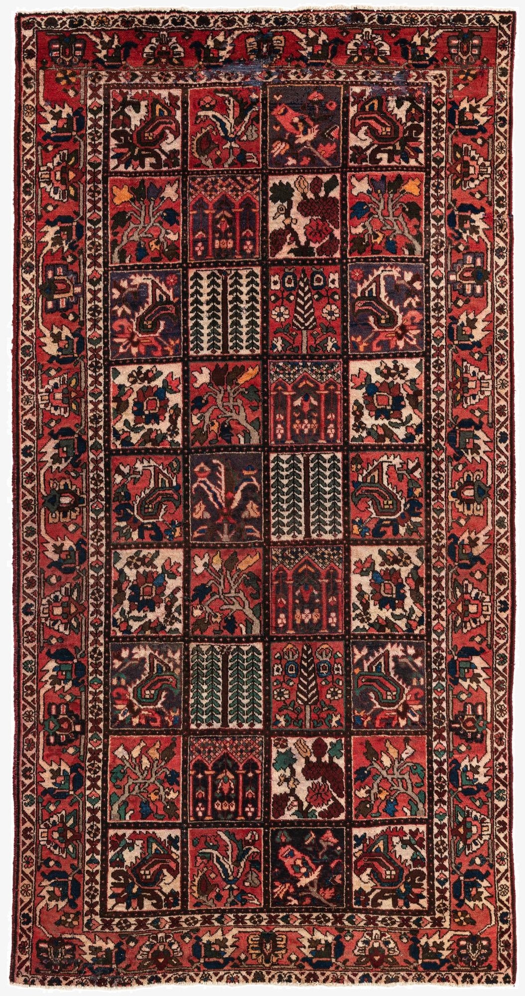 160cm x 312cm  Hand Knotted Bakhtiar Persian Wool Runner Rug