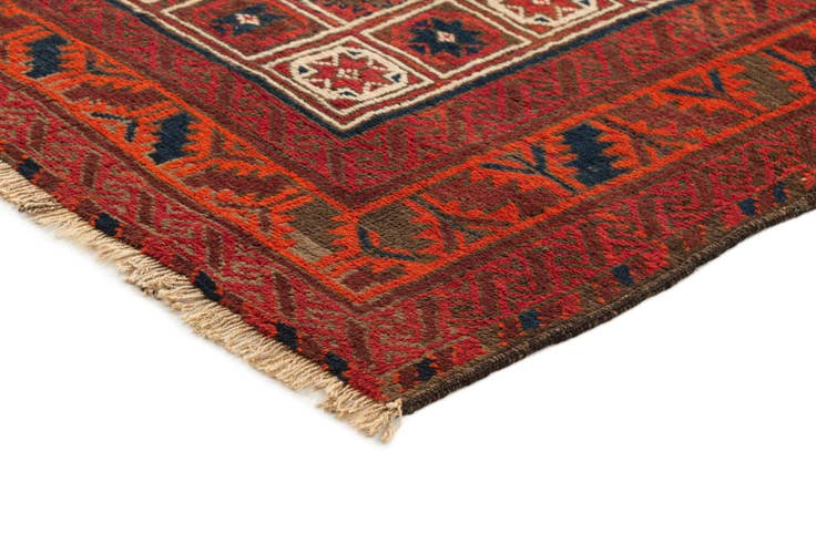 Detail image of 4' 3 x 8' 4 Hand Knotted Balouch Oriental Wool Runner Rug