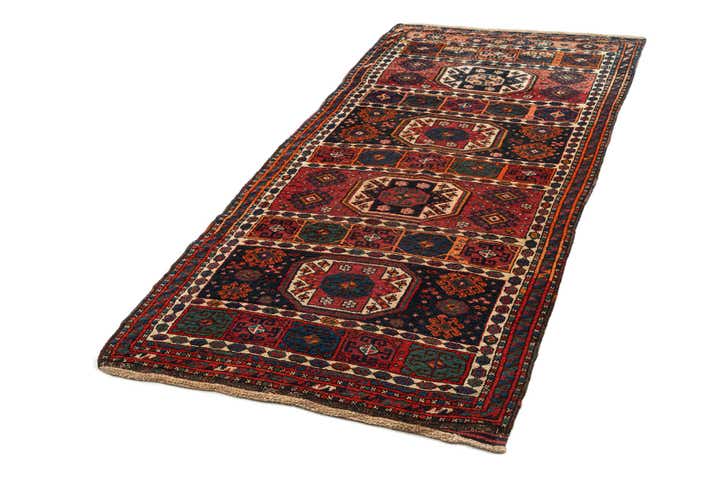 3' 9 x 8' Hand Knotted Balouch Wool Runner Rug