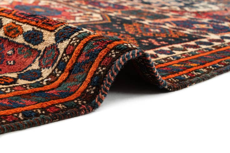 Detail image of 3' 9 x 8' Hand Knotted Balouch Wool Runner Rug