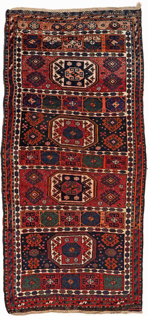 3' 9 x 8' Hand Knotted Balouch Wool Runner Rug