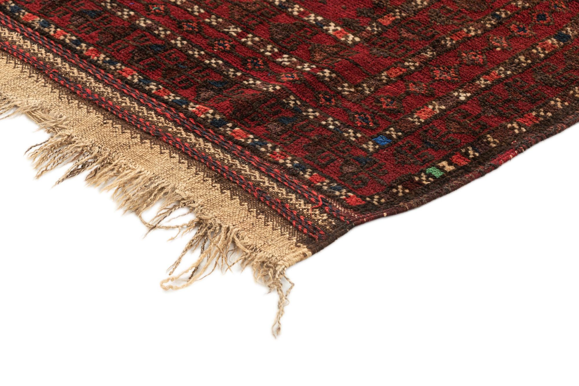 2' 8 x 7' 5 Hand Knotted Balouch Oriental Wool Runner Rug