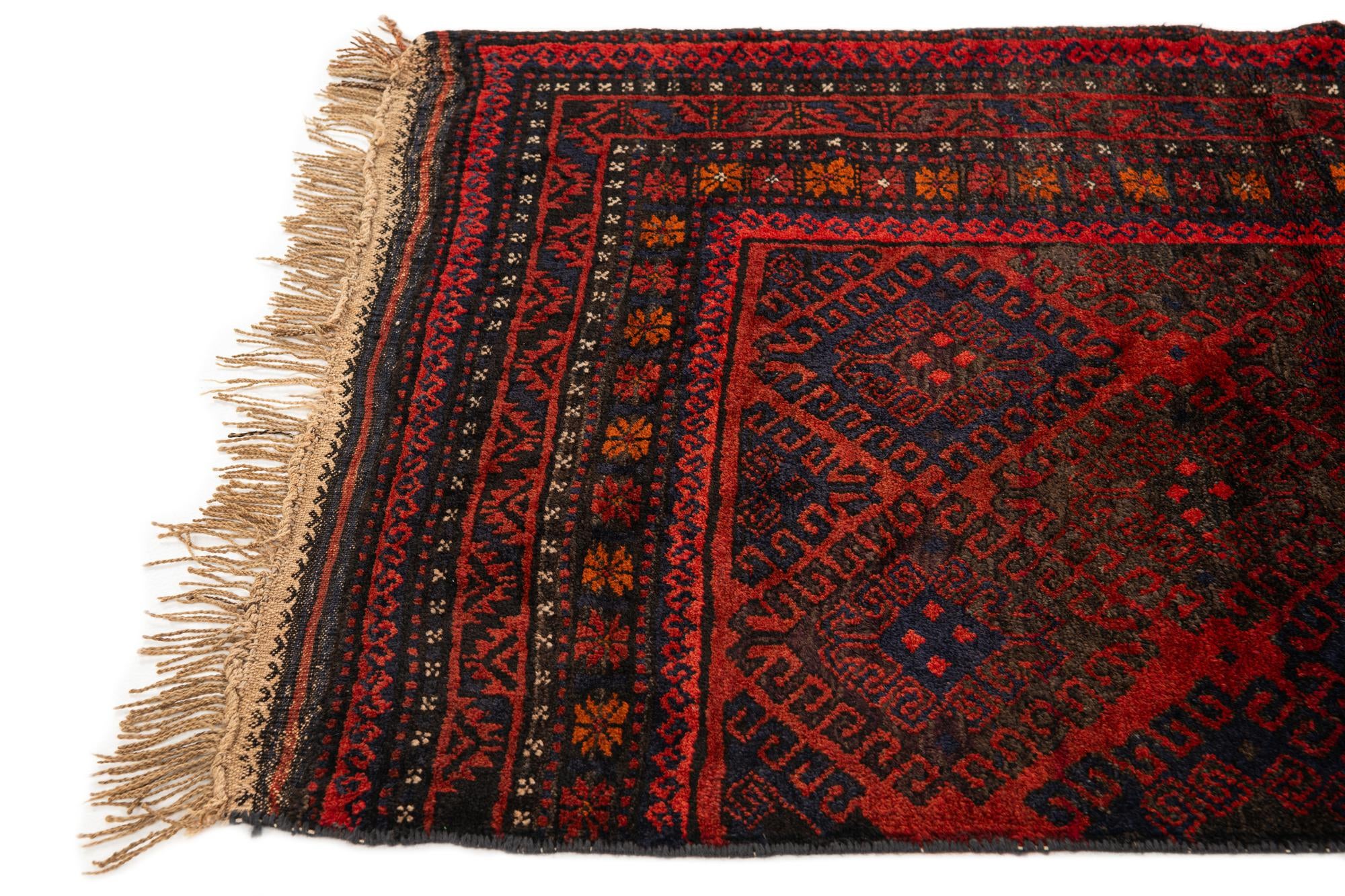 2' 9 x 9' 3 Balouch Wool Runner Rug