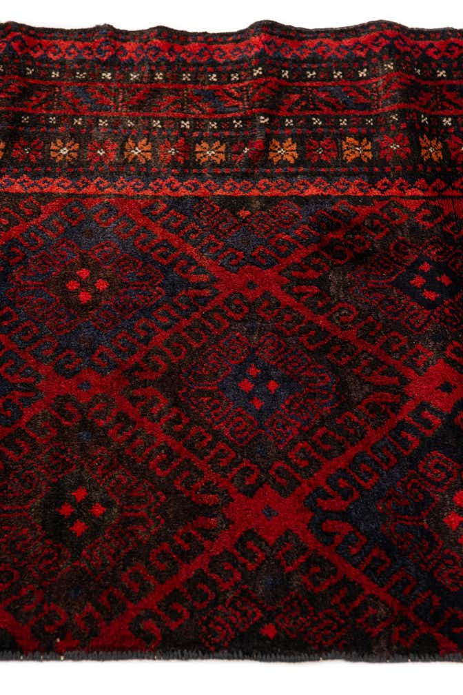 2' 9 x 9' 3 Balouch Wool Runner Rug