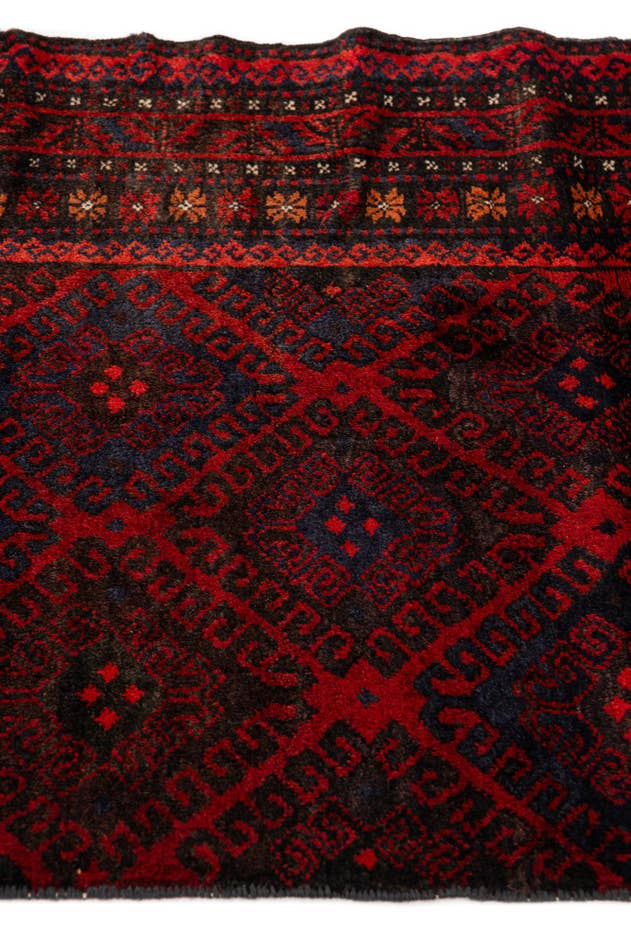 Detail image of 2' 9 x 9' 3 Balouch Wool Runner Rug
