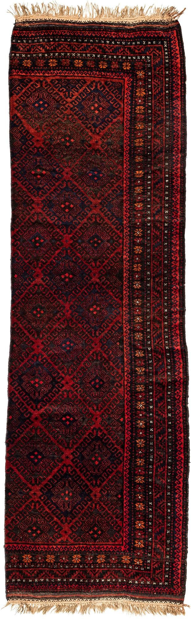 2' 9 x 9' 3 Balouch Wool Runner Rug