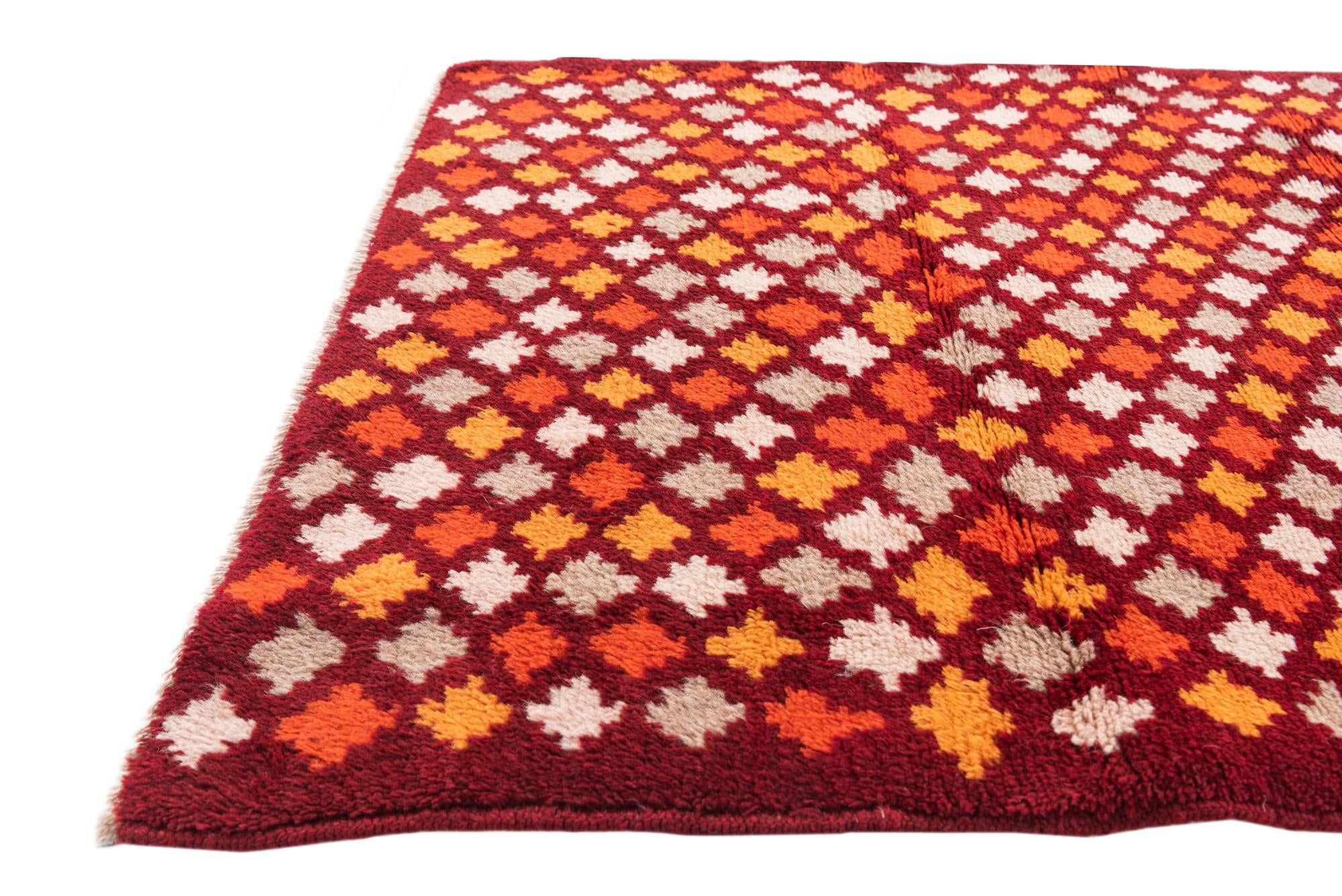 3' x 9' Hand Knotted Balouch Wool Runner Rug