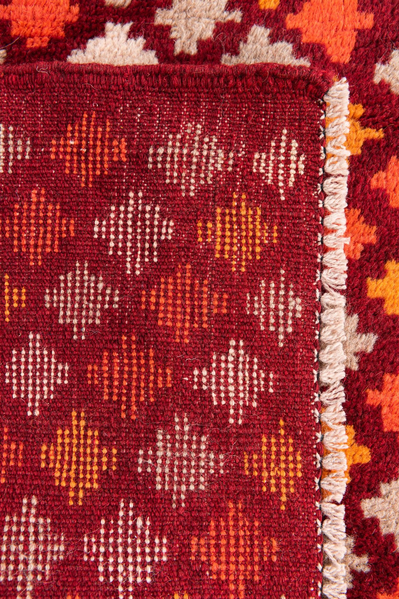 3' x 9' Hand Knotted Balouch Wool Runner Rug