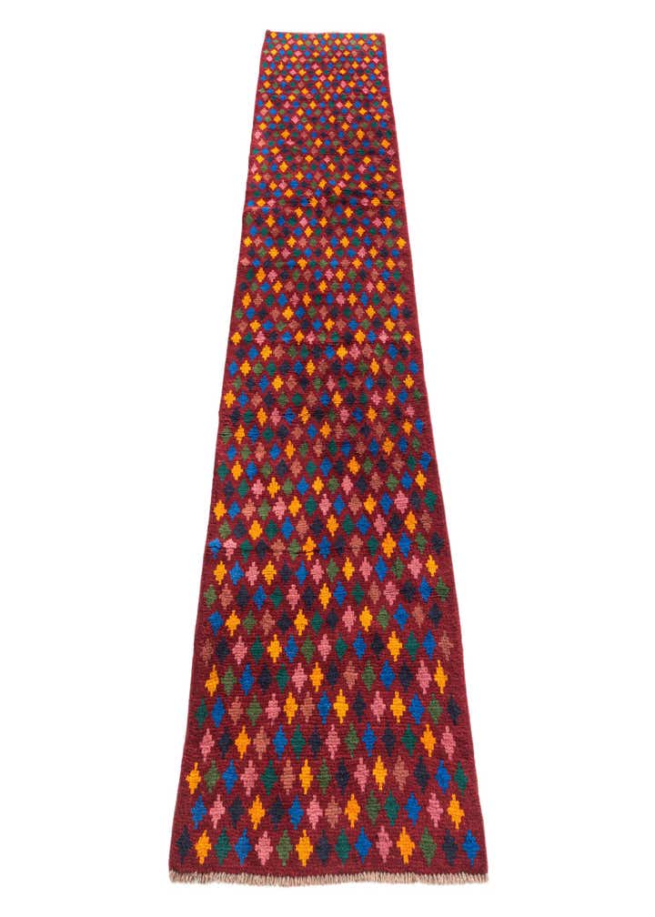 2' 9 x 9' 7 Hand Knotted Balouch Wool Runner Rug