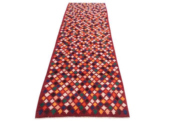 Detail image of 2' 9 x 9' 5 Hand Knotted Balouch Wool Runner Rug