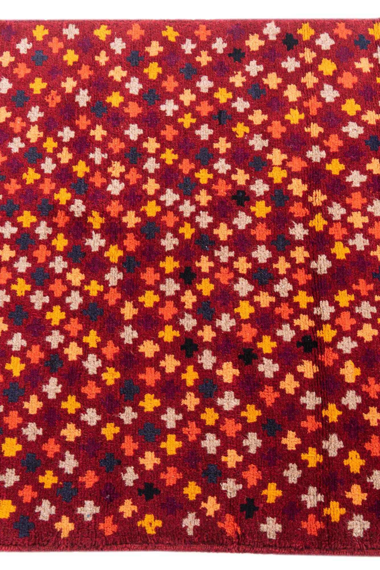 2' 7 x 10' Hand Knotted Balouch Wool Runner Rug