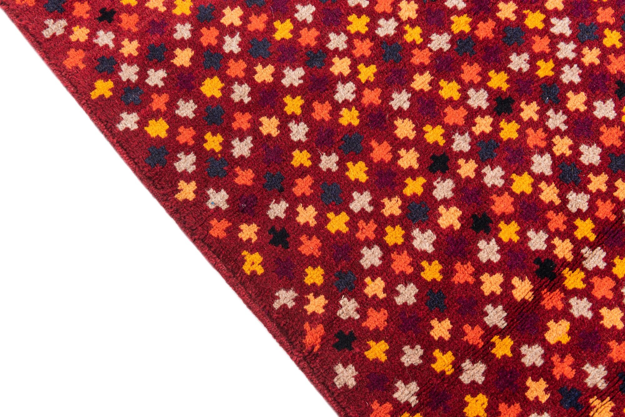 2' 7 x 10' Hand Knotted Balouch Wool Runner Rug