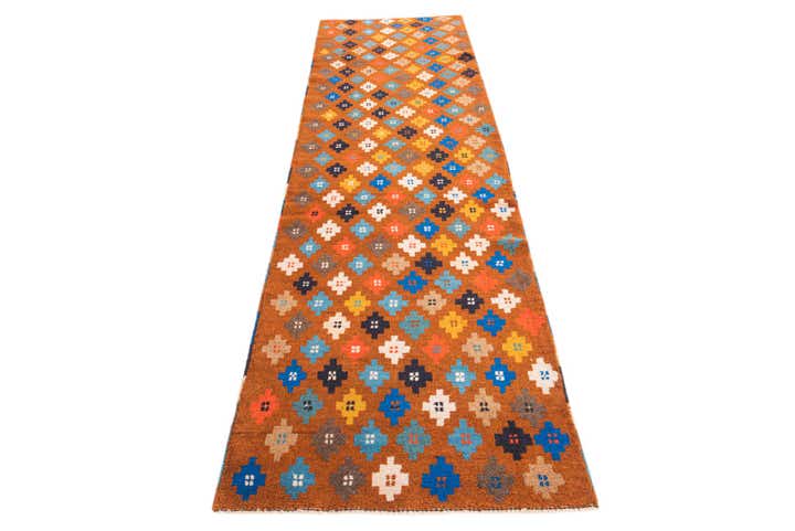 2' 7 x 9' Hand Knotted Balouch Wool Runner Rug