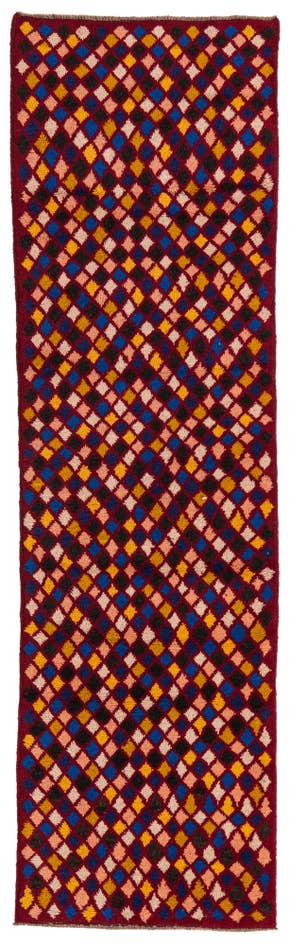 Detail image of 2' 7 x 9' Hand Knotted Balouch Wool Runner Rug